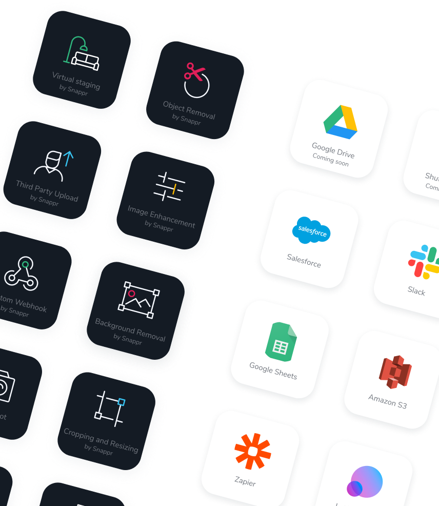 Snappr tools and integrations with all of your favorite third-party visual 